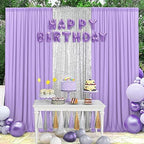 20ft×10ft Wrinkle Free Lavender Backdrop Curtain for Party, 4 Panels 5×10ft Soft Silky Polyester Light Purple Lilac Photo Backdrop Drapes for Birthday Baby Shower Mother‘s Day Wedding Photography - Image 6