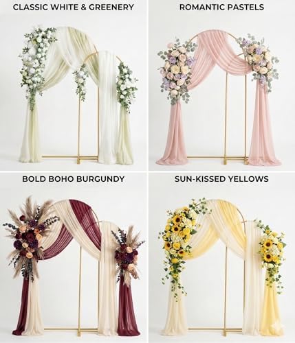 Balloon Arch Stand Set of 2 (7.2FT & 6FT) – Gold Arch Backdrop Stand for Wedding, Party Decoration, Photo Backdrop Frame with Base, Carry Bags & Accessories - Image 6