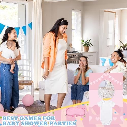 Shyyween 6 Sets Baby Shower Games Feed the Baby Gender Reveal Pink Game Kit - Image 5
