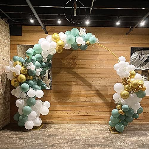 Wokceer 9.2 FT Large Circle Balloon Arch Stand Gold Metal Round Arch Backdrop Stand for Wedding Ceremony Birthday Party Bridal Shower Anniversary Background Decoration - Image 5