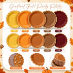 Zhehao 150 Pcs Autumn Paper Plates Napkins Serves 50 - Image 4