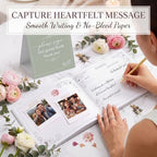 Wedding Guest Book and Vow Book Set Sage Green Linen Photo - Image 3
