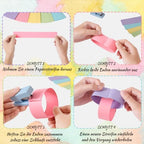 Gleebixi Pastel Birthday Decorations Kit with Paper Chain Garland - Image 5