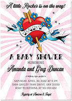 Rock and Roll Tattoo Baby Shower Invitation - Image 2