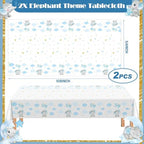 405 Pcs Blue Elephant Baby Shower Decorations, Plates Napkins Cups - Image 4