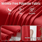 20ft x 10ft Wrinkle Free Red Backdrop Curtains for Parties, 4 Panels 5x10ft Polyester Photo Backdrop Drapes for Weddings Birthday Party Christmas Photography Background Cloth - Image 4