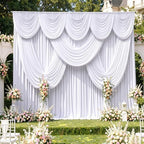 20ftx12ft White Backdrop Curtains for Wedding Party 4 Panels 5×12FT Tall - Image 6