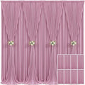 8 Panels Dusty Pink Backdrop Curtain for Wedding Parties Wrinkle Free Pink Photo Curtains Backdrop Drapes Fabric Decoration for Birthday Party Baby Shower 40ft(W) x 10ft(H) by Tao-GePartyDecorations