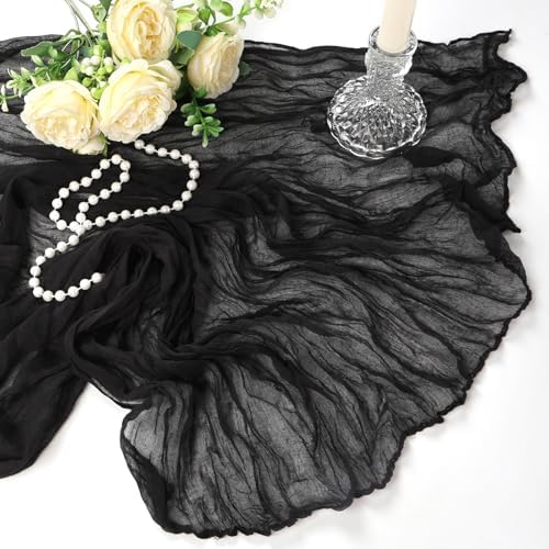12 Pack 35 x 120 Inch Black Table Runner Cheesecloth 10Ft - Image 7