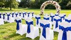 Satin Chair Sashes Bows 50 Pack Universal Polyester Chair Ribbons for Wedding Anniversary Retirement Party Birthday Engagement Banquet Graduation Outdoor Events Decor (Royal Blue, 50 pcs) - Image 5