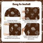 3 Pcs (4/5/6 Ft) A Baby is Brewing Baby Shower Decoration A Baby Brewing Arch Backdrop Cover Brown Coffee Bean Theme Backdrop for Gender Reveal Birthday - Image 4