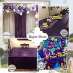 Sequin Tablecloth 90"x132" Rectangular Seamless Purple Party Tablecloth - Image 4