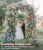 Queension 7.2FT&6.6FT Arch Backdrop Stand, Wedding Arch for Ceremony, Gold - Image 6