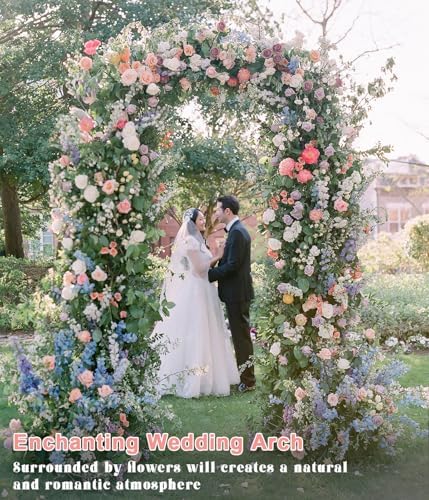 Queension 7.2FT&6.6FT Arch Backdrop Stand, Wedding Arch for Ceremony, Gold - Image 6
