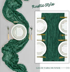 16 Pack 23 x 120 Inch Emerald Green Table Runner 10Ft Cheesecloth - Image 6