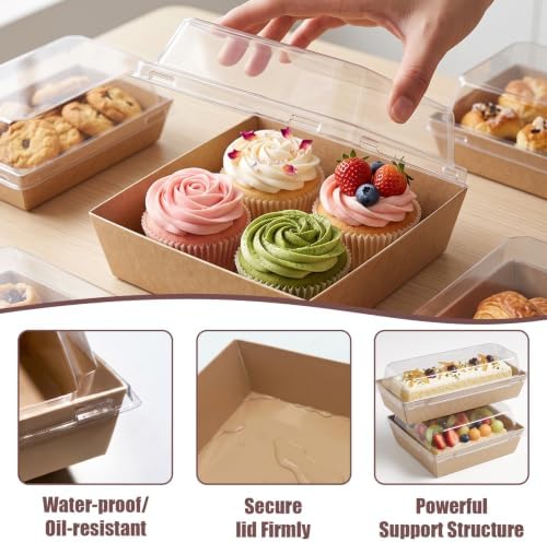 100 Pack Charcuterie Boxes with Clear Lids, Two Different Sizes - Image 6
