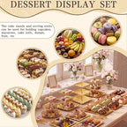 Remerry 16 Pcs Dessert Table Display Set 3 Tier Cake Stands, Gold - Image 5