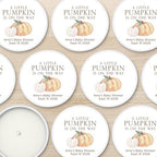A Little Pumpkin is on the Way, Fall Baby Shower Favors, Unique Baby Shower Favors, Personalized Candles, Custom Candles, 2 oz Candle Favors (Set of 10) (White Tin) - Image 6