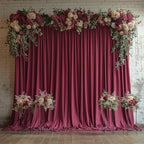 30x10FT Burgundy Backdrop Curtains for Wedding Parties, Wrinkle Free Photo Backdrop Curtains for Wedding Birthday Party Baby Shower, Fabric Drape with Rod Pockets 5ft x 10ft, 6 Panels - Image 3