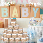 MTLEE Kraft Paper 24 Pcs Baby Shower Party Favors Candles Lavender Scented Baby Shower Favors for Guests Rustic Tealights Candles Gender Reveal Return Gifts(Khaki, 1.2 oz) - Image 4