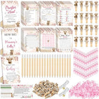 476 Pcs Highland Cow Baby Shower Games, 9 Style Baby Shower Activities by Sherr