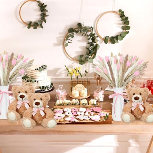 123 Set Bear Baby Shower Table Centerpiece Decor, Pink, Girl - Image 6