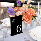 Black Wedding Table Numbers 1-25 with Stands, 5"x7" Black Acrylic Table Numbers with White Font, Perfect for Wedding Party Reception(1-25, 5"x7") - Image 5