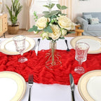 12 Pack 10Ft Red Cheesecloth Table Runner 23 x 120 Inch - Image 4