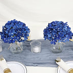 10 Set Mason Jars Centerpieces with Hydrangea - Royal Blue - Image 4