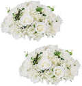 White Flowers Balls for Centerpieces: 15.7in Diam, Set of 2 by CreatedforWeddingsandHome