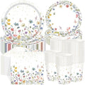 Wildflower Party Decorations, Paper Plates Napkins Cups Serve 50, Floral by Ziliny