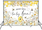 Bee Gender Reveal Backdrop 10x7ft What Will Baby Bee Gender Reveal Party Decorations Background Honeycomb Flowers Banner Photo Booth Props - Image 2
