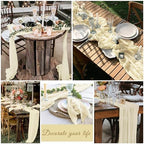 20 Pack Cheesecloth Table Runner 17 x 108 Inch, Ivory - Image 7