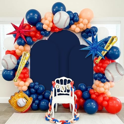 Navy Blue Arch Cover 7.2ft 6.6ft 6ft Spandex Arch Backdrop Cover Set of 3 - Image 5