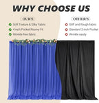 40ft x 10ft Royal Blue Backdrop Curtains, Wrinkle-Free Sheer Chiffon Fabric Photo Backdrop Drapes for Wedding Arch Party Ceremony Stage Photography Decorations - Image 7