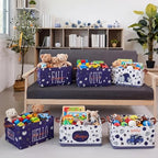 CHENGU 6 Pack Fall Storage Bins Collapsible Autumn Pumpkin Baskets for Gift - Image 3
