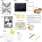50Pcs Laser Cut Black Wedding Invitation With Glitter Envelopes And Ribbons Blank Personalized Card Invitaciones Para quinceañera Birthday Baby Shower Christmas Party Bridal Shower - Image 2