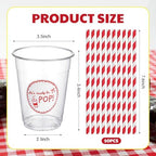 Willinglong 100 Pcs She's Ready to Pop Baby Shower Cups 12 oz Disposable - Image 4