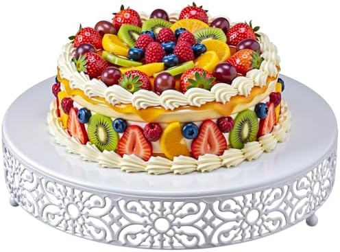 Wenqik 14 Inch Cake Stand, Metal Round Cake Stands Set by Wenqik