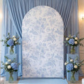 Tegeme Floral Arch Cover 7.2ft Blue Stretchy Spandex for Wedding by Tegeme