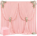 20ft x 12ft Blush Pink Backdrop Curtains Wrinkle Free Backdrop Curtain for Wedding Parties Pink Fabric Backdrops Drapes Back Drop Cloth Bridal Shower Stage Curtains Wedding Decorations for Reception by Tao-GePartyDecorations
