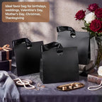 Feifeiya 30 Pcs Medium Black Gift Bags with Ribbon Handle - Image 4
