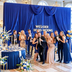 30ft x 15ft Royal Blue Wrinkle Free Backdrop Curtains for Wedding Party Backdrops Curtain Drapes Fabric Decorations Photo Back Drop Cloth for Baby Shower Photography Stage Reception - Image 3