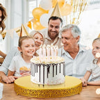 Wenqik 18 Inch Gold Cake Stand Metal Round with Cutter Spatula, Classic - Image 6