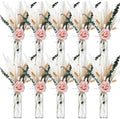 Qinyoung 10 Set Dried Pampas Grass Table Centerpiece for Wedding, Pink by Qinyoung