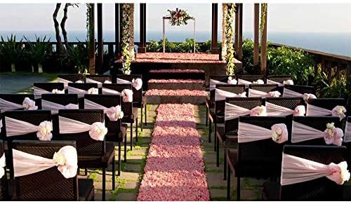 Set of 100 Organza Sheer Chair Sashes Bows Ties 7x108 inches for Wedding Party Event Banquet Restaurant Christmas Decoration (Champagne) - Image 7