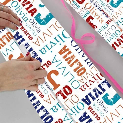 AOFUN Wrapping Paper Roll for Anniversary, Holiday, Valentine's Day - Gift for Men, Couples - Custom Tissue Paper - 3 Rolls 58" x 23" - Image 4