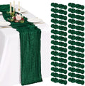 30 Pack Cheesecloth Table Runner 10FT Emerald Green Table Runner Boho Gauze Cheese Cloth Table Runners Long Rustic Sheer Table Decorations for Wedding Party Baby Bridal Shower Birthday Holiday Home by Showgeous
