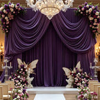 10ft x 10ft Purple Backdrop Curtains for Parties, 2 Panels 5ft x 10ft Wrinkle-Free Drapes for Lavender Wedding Bridal Shower Halloween Baby Shower Girl Birthday Princess Photo Background - Image 6