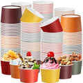 Jingmore 180 Pcs Paper Ice Cream Cups 9oz Disposable, Fall Color by Jingmore